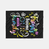 Friends Become Our Chosen Family Friendship Funny  Fleece Deken (Voorkant (Horizontaal))