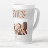 Friends besties foto roos gold Silver BFF Latte Mok (Rechterhoek)