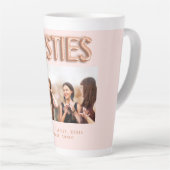 Friends besties foto roos gouden roze BFF Latte Mok (Rechterhoek)