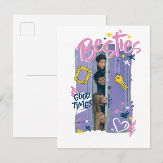FRIENDS™ | Besties Uitnodiging Briefkaart (Voorkant / Achterkant)
