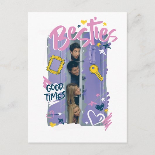 FRIENDS™ | Besties Uitnodiging Briefkaart (Voorkant)