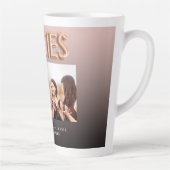 Friends besties zwarte bruine foto roos goud latte mok (Rechts)