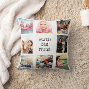 Friends BFF foto collage wit Kussen