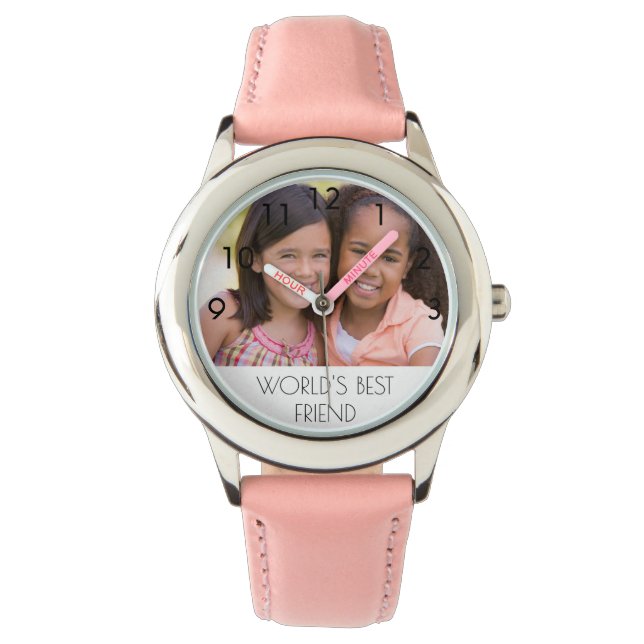 Friends BFF-fototekstmeisje Horloge (Voorkant)