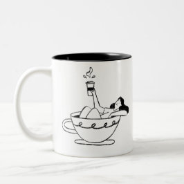 Friends bring happiness into your life tweekleurige koffiemok