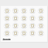 FRIENDS™ | Bruiloftsfeest Peephole Frame Adres Ronde Sticker (Vel)