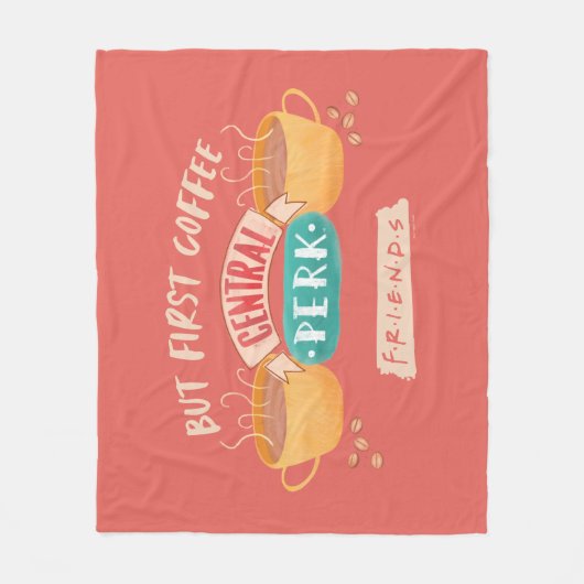 FRIENDS™ | But First Coffee - Central Perk Fleece Deken (Voorkant)
