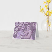 Friends Card in purple of two girls hugging Kaart (Gele Bloem)