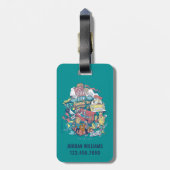 FRIENDS™ | Cartoon collage Bagagelabel (Achterkant verticaal)