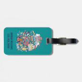 FRIENDS™ | Cartoon collage Bagagelabel (Achterkant horizontaal)