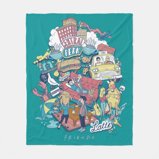FRIENDS™ | Cartoon collage Fleece Deken (Voorkant)