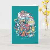 FRIENDS™ | Cartoon collage Kaart (Gele Bloem)