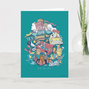 FRIENDS™ Cartoon collage Kaart
