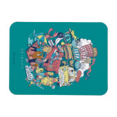FRIENDS™ | Cartoon collage Magneet (Horizontaal)
