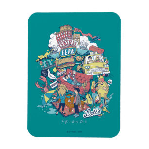 FRIENDS™ Cartoon collage Magneet