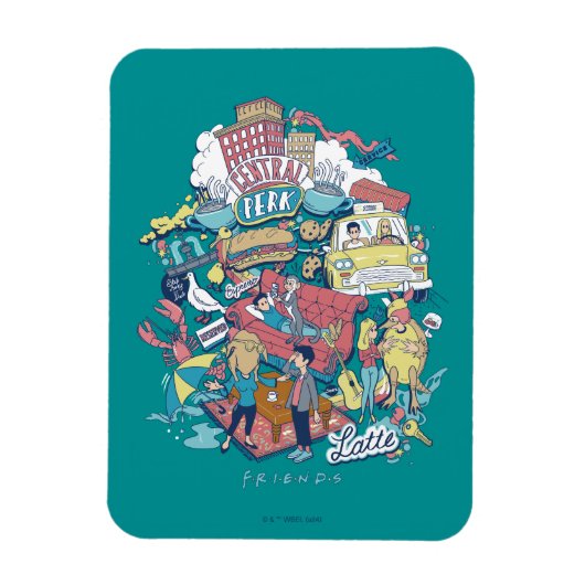 FRIENDS™ | Cartoon collage Magneet (Verticaal)