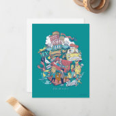 FRIENDS™ | Cartoon collage Notitiekaartje (Voorkant / Achterkant in situ)