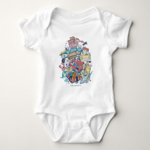 FRIENDS™ Cartoon collage Romper