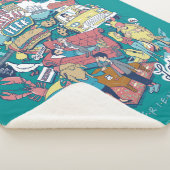 FRIENDS™ | Cartoon collage Sherpa Deken (3/4)