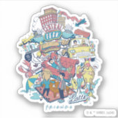 FRIENDS™ | Cartoon collage Sticker (Voorkant)