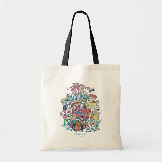 FRIENDS™ | Cartoon collage Tote Bag (Voorkant)