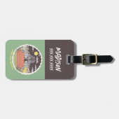 FRIENDS™ | Cartoon fontain Bagagelabel (Voorkant horizontaal)