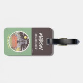 FRIENDS™ | Cartoon fontain Bagagelabel (Achterkant horizontaal)