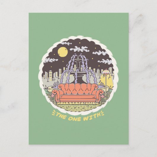 FRIENDS™ | Cartoon fontain Briefkaart (Voorkant)