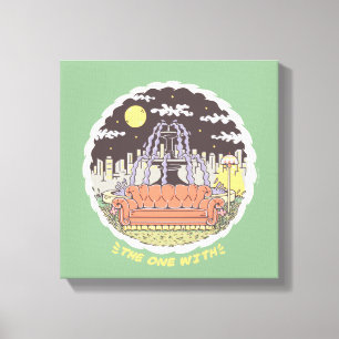 FRIENDS™   Cartoon fontain Canvas Afdruk