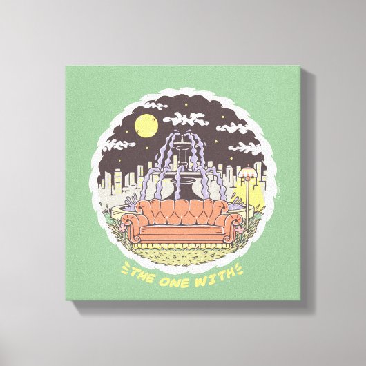 FRIENDS™ | Cartoon fontain Canvas Afdruk (Voorkant)