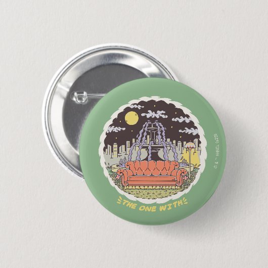 FRIENDS™ | Cartoon fontain Ronde Button 5,7 Cm (Voorkant /achterkant)