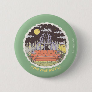 FRIENDS™ Cartoon fontain Ronde Button 5,7 Cm