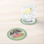 FRIENDS™ | Cartoon fontain Ronde Kartonnen Onderzetter (Insitu)