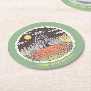 FRIENDS™   Cartoon fontain Ronde Kartonnen Onderzetter