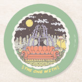 FRIENDS™ | Cartoon fontain Ronde Kartonnen Onderzetter (Voorkant)