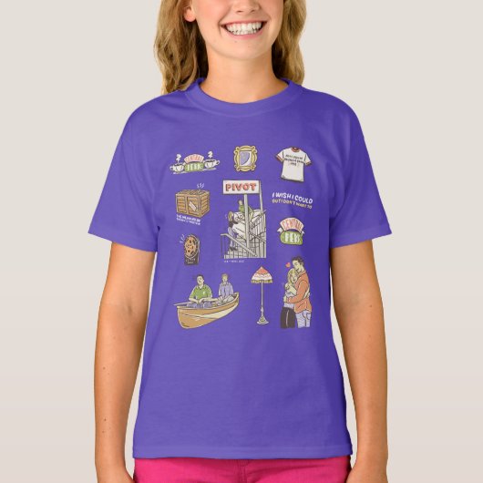 FRIENDS™ | Cartoon Icons 2 T-shirt (Voorkant)