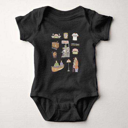 FRIENDS™ | Cartoon Pictogrammen 2 Romper (Voorkant)