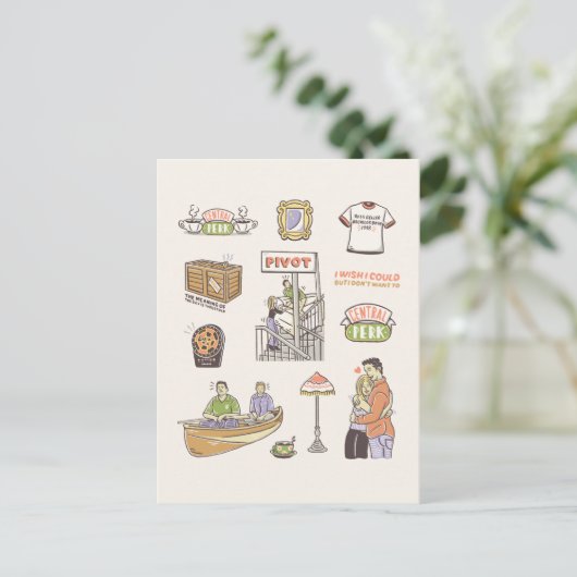 FRIENDS™ | Cartoon-pictogrammen Briefkaart (Staand voorkant)