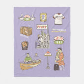 FRIENDS™ | Cartoon-pictogrammen Fleece Deken (Voorkant)