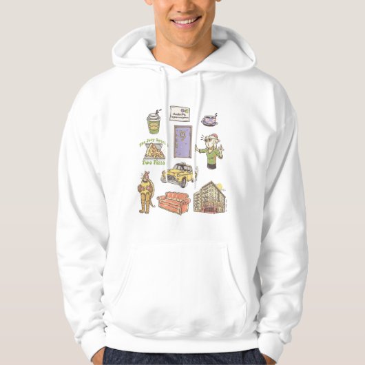 FRIENDS™ | Cartoon pictogrammen Grafisch 1 Hoodie (Voorkant)