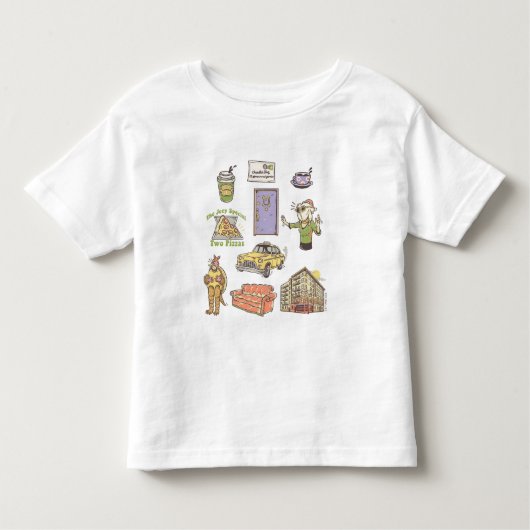 FRIENDS™ | Cartoon pictogrammen Grafisch 1 Kinder Shirts (Voorkant)