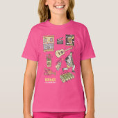 FRIENDS™ | Cartoon pictogrammen Grafisch 4 T-shirt (Voorkant)