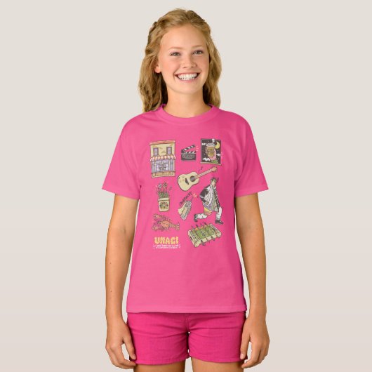 FRIENDS™ | Cartoon pictogrammen Grafisch 4 T-shirt (Voorkant volledig)
