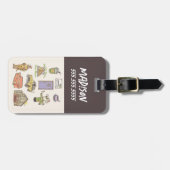 FRIENDS™ | Cartoon pictogrammen Grafisch Bagagelabel (Voorkant horizontaal)