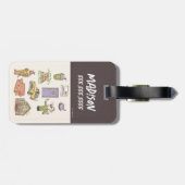 FRIENDS™ | Cartoon pictogrammen Grafisch Bagagelabel (Achterkant horizontaal)