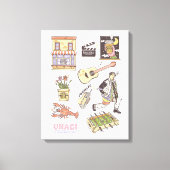 FRIENDS™ | Cartoon pictogrammen Grafisch Canvas Afdruk (Voorkant)