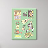 FRIENDS™ | Cartoon pictogrammen Grafisch Canvas Afdruk (Voorkant)