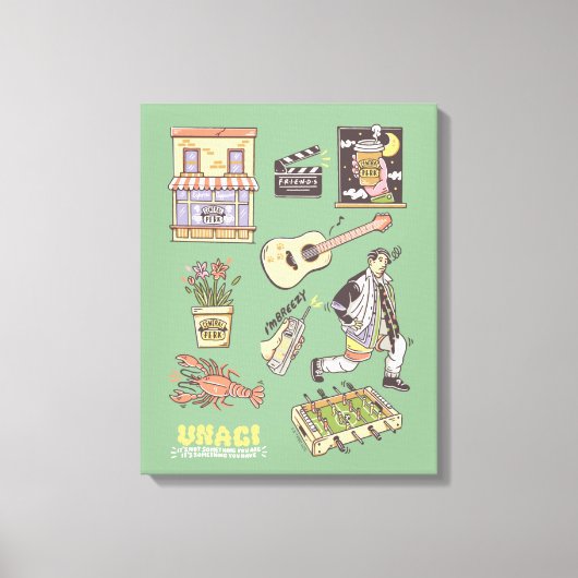 FRIENDS™ | Cartoon pictogrammen Grafisch Canvas Afdruk (Voorkant)