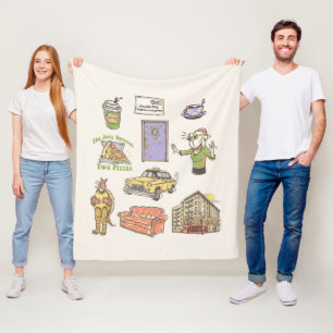 FRIENDS™   Cartoon pictogrammen Grafisch Fleece Deken