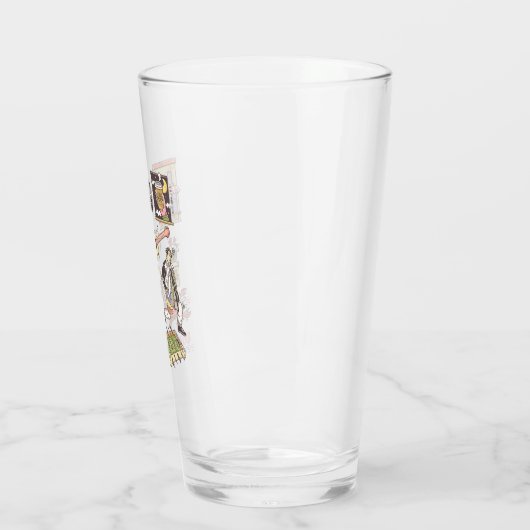 FRIENDS™ | Cartoon pictogrammen Grafisch Glas (Links)